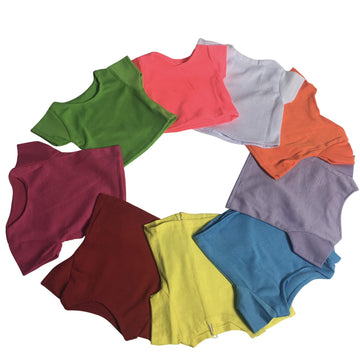 The New York Doll Collection Assorted Colored Doll T-Shirts Clothes fits 18 Inch Dolls, Solid Colored top