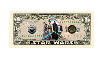 Limited Edition Star Wars Collectible Million Dollar Bill In Currency Holder