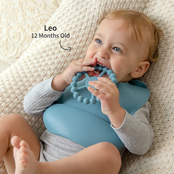 Samigo Baby Teething Toys 0-6 3-6 6-12 Months, Silicone Teether Rings, Chew Toys For Teething Relief - Baby Boys And Girls - 2 Pack