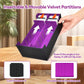 Tombert Premium Card Storage Box For Mtg Ptcg, Large Capacity With 4 Dividers And 4 Insertable Cards, 1600+ Pu Leather Commander Card Deck Case, Magnetic Closure Card Holder (Black&Purple)