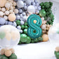 Vonokee 40 Inch Teal Blue Giant Number Balloons 8, Jumbo Digital Foil Mylar Balloon For Birthday Party Wedding Anniversary Celeb