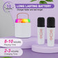 Mini Karaoke Machine For Kids Portable Bluetooth 5.3 Speaker Led Lights With 2 Wireless Microphones Karaoke Toy Gifts For Girls Boys Audlt Birthday Christmas Solid Metal Body - Pure White