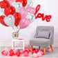 TONIFUL 30Pcs 18 Inch Heart Balloons Red Silver Pink Valentines Day Heart Shape Foil Mylar Balloons Decoration for Valentines D