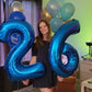 16 Balloon Number, Metallic Blue Number 16Th Birthday Balloons 40 Inch, Sweet 16 Years Old Metallic Blue Birthday Decorations Fo
