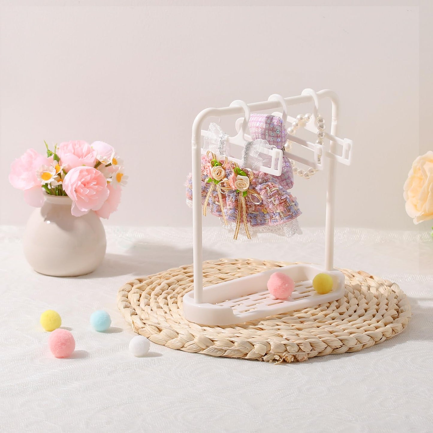 Clothes for 15-17cm Doll  Skirt Set for Dolls  1 Piece Skirt Outfit enhanced Fashion Cute Dress for 15-17cm Dolls Accessories (NO Doll) (Purple Flower Set)