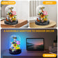 ZQJKLE Flower Bee Bouquet Building Blocks with LED String Light, Bee Flowers Botanical Collection, 588 Pcs Mini Bricks Toy for B