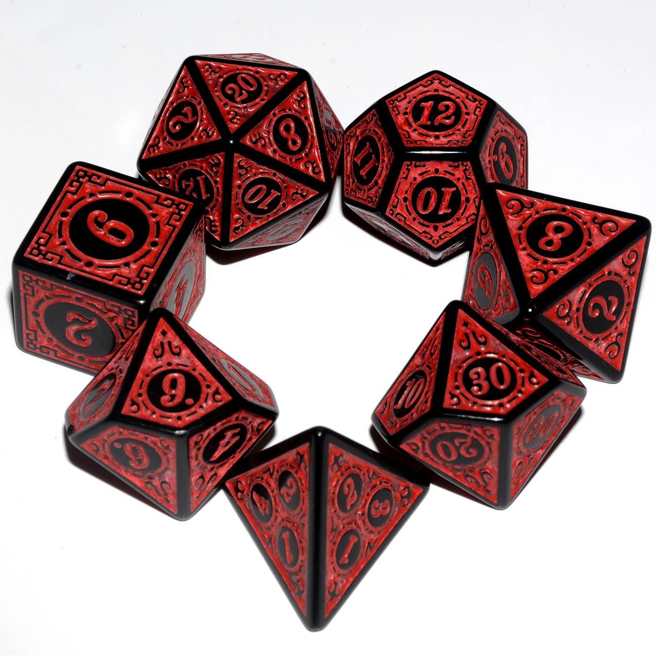 QiAN SiMAi 7pcs Polyhedral Dice Set for RPGs, 16mm – Toytooth