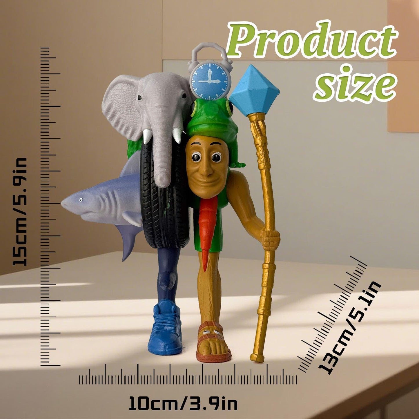 Lomencry Italian Brainrot Toy Action Figure tralalero tralala brainrot Toys Tralalero Tralala Figures Toys with Tralalero Tralala Tung Tung Sahur BRR BRR Patapim Creative 3D Collectible Toy (1PCS-A)