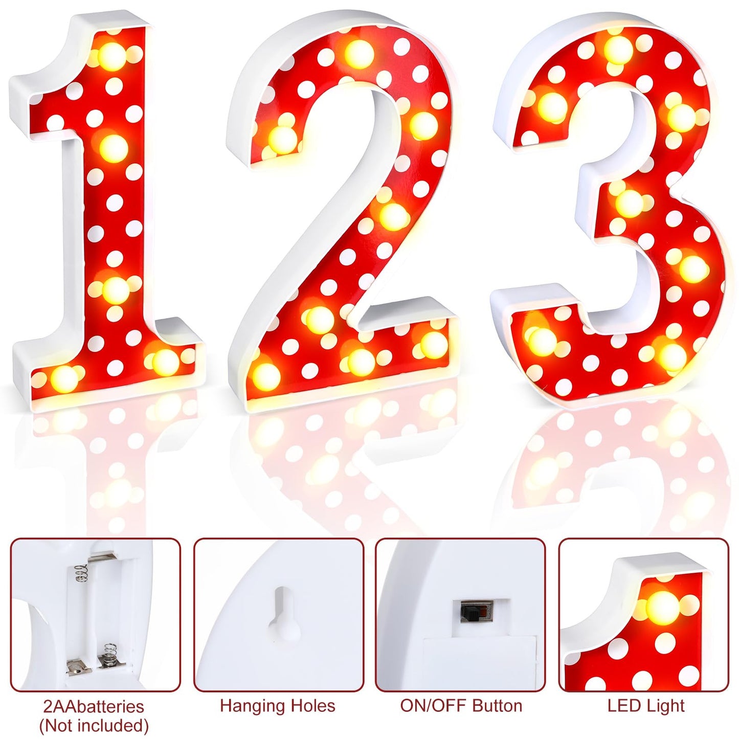 Glooglitter Mouse Birthday Decorations Marquee Light up Number Glowing Mouse Number Sign for 1st 2nd 3rd Boy Girl Kid Birthday P