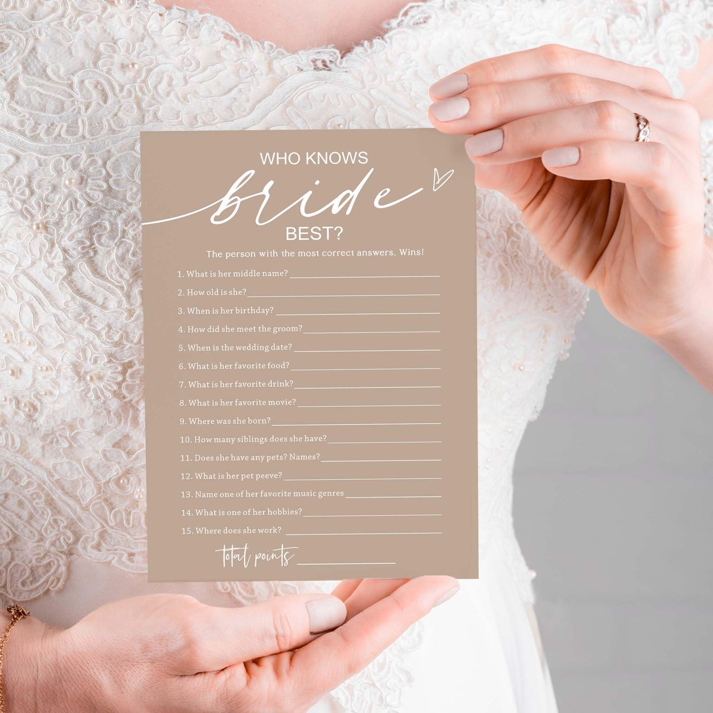 Bridal Shower Games Cards, Who Knows The Bride Best, Bridal Shower Games 25 Guests, Engagement Party Wedding Games For Guests, M