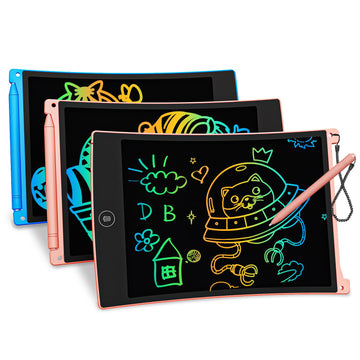 bravokids Toys Gifts for 3-6 Years Old Girls Boys, 3 Pack LCD Writing Tablet with 6 Stylus, 8.5 inch Colorful Doodle Board Drawi