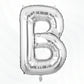 Flyloons Silver B Letter Foil Balloon Alphabets Balloons Perfect for Birthday Decoration Items, Anniversary, Bachelorette, Weddi