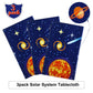 3 Pieces Space Tablecloth Decorations Plastic Outer Solar System Table Cover Planet Design for Kids Space Theme Birthday Party D