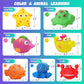 Mold Free Baby Bath Toys - 7 Pcs No Hole Ocean Animals Bathtub Toys For Toddlers 1-3/Infants 6-12-18 Months,Water Table Toys Sho