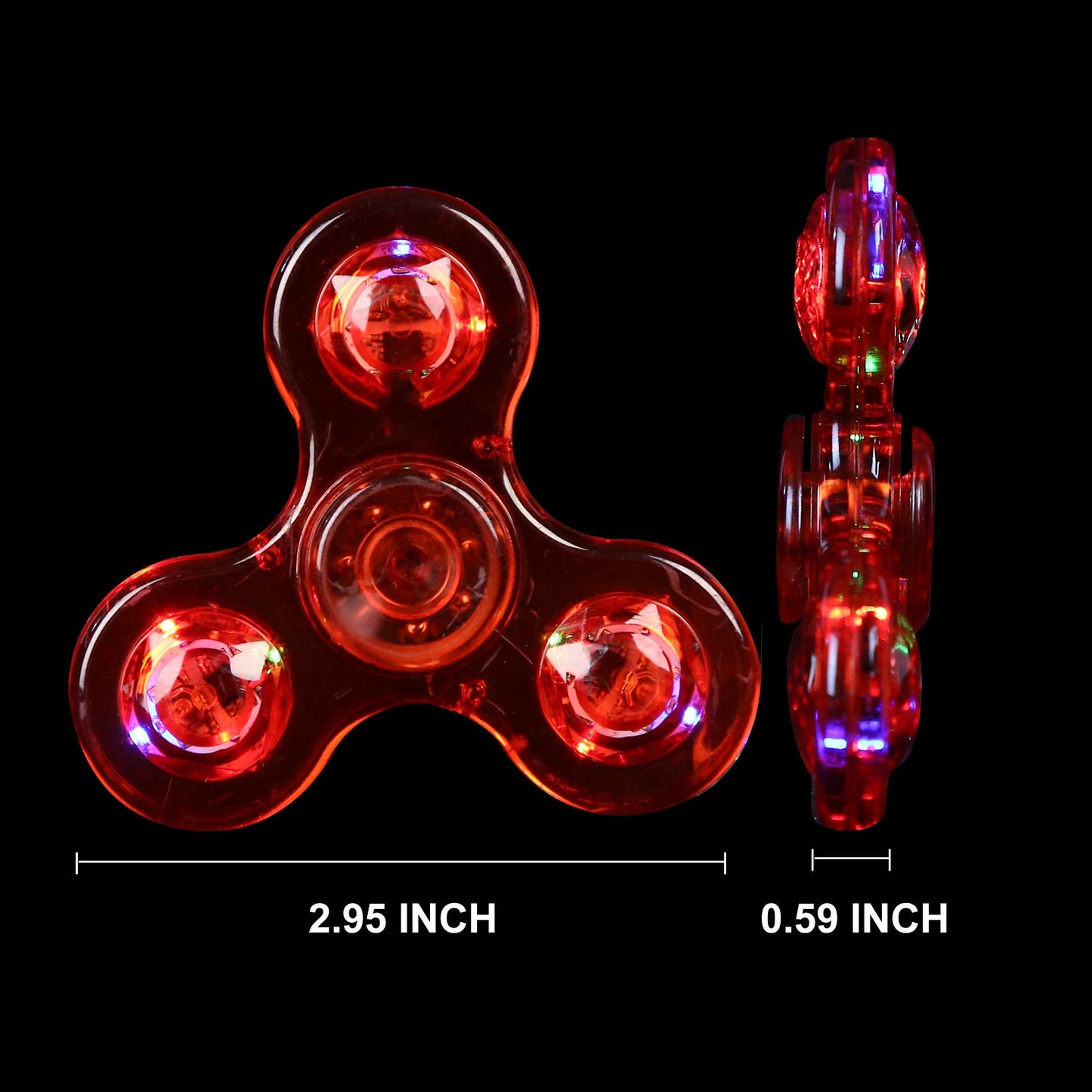 Scione Led Fidget Spinners, Light Up Sensory Fidget Toys For Kids, Glow In The Dark Toys For Kids 4-8-12, Adhd Anxiety Stress Re