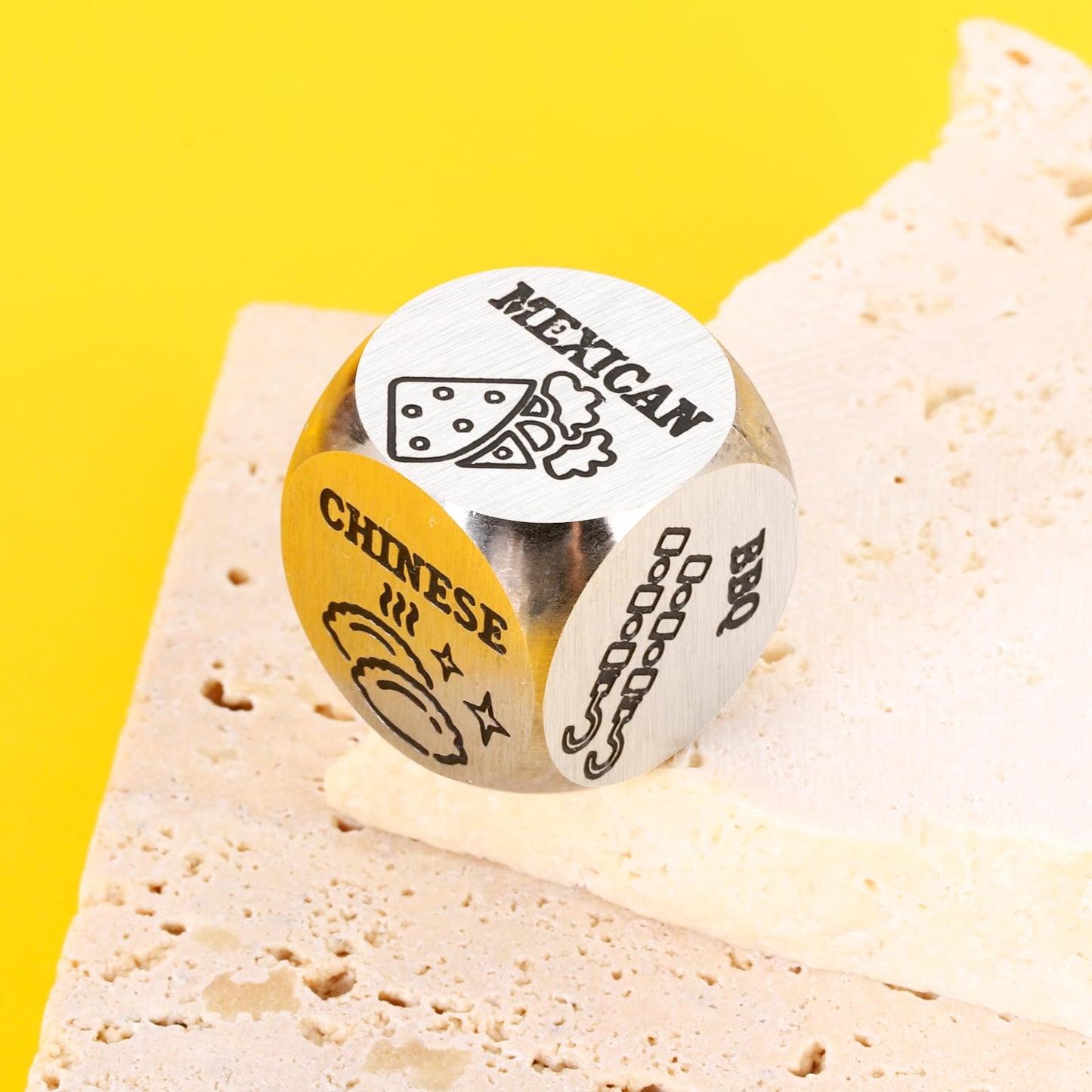 Valentines Gifts for Boyfriend Anniversary Steel Gift for Couples Food Date Night Decision Dice for Boyfriend Girlfriend Him Her