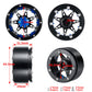 QUE-T 2.2'' Metal Beadlock Wheel Rims Set for RC 1/10 Crawler TRX4 SCX10 90046 Pack of 4 (Blue & Black)