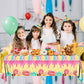 Grehumor 3Pcs Donut Party Tablecloth Fonut Grow Up Party Supplies Donut Theme Birthday Party Decorations Disposable Plastic Tabl