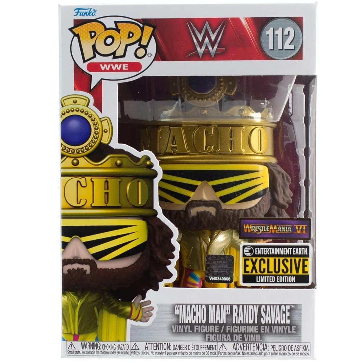 Wwe King Macho Man Metallic Pop! Vinyl Figure - Entertainment Earth Exclusive