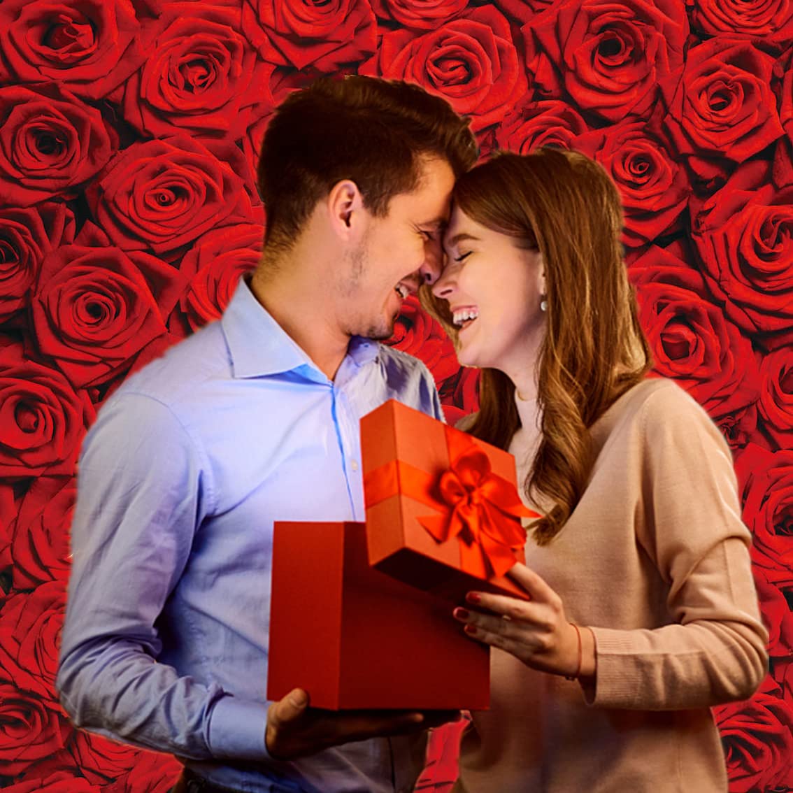 RUINI Floral Wedding Photography Backdrop, Red Roses, 5x7FT, Vinyl Material, Model RUINI_Flower034