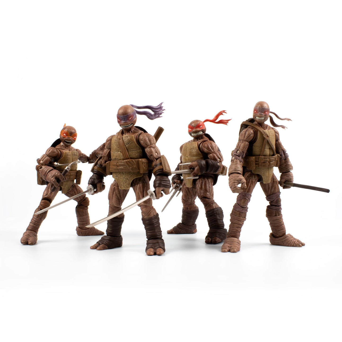 The Loyal Subjects Teenage Mutant Ninja Turtles BST AXN IDW Inspired Michelangelo  Leonardo  Donatello  and Raphael Zombie Turtles 5-inch Action Figure 4-Pack