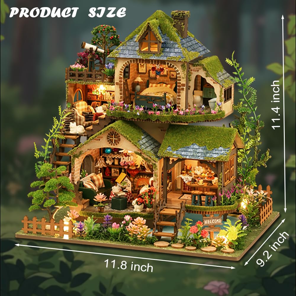 Diy Miniature Dollhouse Kit, Mini House Making Kit With Furnitures, Tiny House Kit To Build For Adults, Hobby Craft Gift For Chr