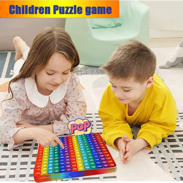 Dk-Simina P00P Fidget Multiplication Game 12X12 Table Math Games Digital Table Toy, Fidget Learning Game Toy Relieves Stress, Creates Various Math Operations,