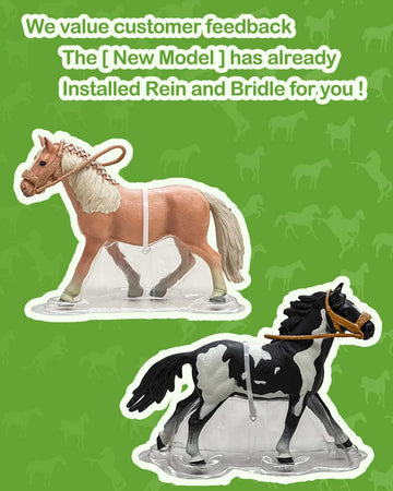 DuDuMo Horse Stable Playset with 3 Horses & 2 Riders, Green Plastic Toy for Kids 3-8+ Years