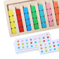 Trendivibe Wooden Montessori Toys Color Shape Matching Toys For Age 3 4 5 6 7 Boys Kids 8 Colors| Baby Learning Toy | Infant Act