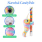 The Petting Zoo Rainbow Narwhal Stuffed Animal Plushie Slap Bracelet, Gifts For Kids, Candypalz, Zoologee Colorful Narwhal Plush