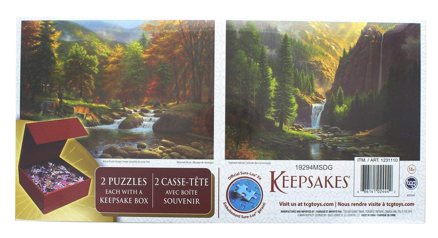 Set Of 2 Keepsakes 1000 Piece Jigsaw Puzzles | Mountain Landscapes