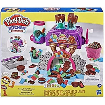 Play-Doh Kitchen Creations Candy Delight Playset for Kids 3 Years and Up with 5 Cans, Non-Toxic