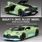 1:32 Scale for Bugatti Divo zinc Alloy Pull Back Car Diecast Electronic Toys with Lights and Music,Decorative,Mini Vehicles Toys