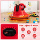 Costzon 12V Kids Ride On Bumper Car, Electric Bumper Car W/Dual Joysticks, Remote Control, 360° Spin, Slow Start Function, Led Lights & Fun Music, Adjustable Safety Belt, Soft Bumper (Red)