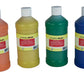 School Smart Washable Finger Paints, Assorted Glitter Colors, Pint Set of 6
