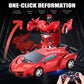 Refasy RC Cars for Boys Age 4-7,Remote Control Transformation Car Robot Toys for Child Electric Deformation Car Vehicle Toys for