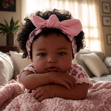 Babeside Reborn Baby Dolls Black Girl, 20 Inch Realistic Black Girl Newborn African American Real Life Baby Girl Dolls Soft Viny