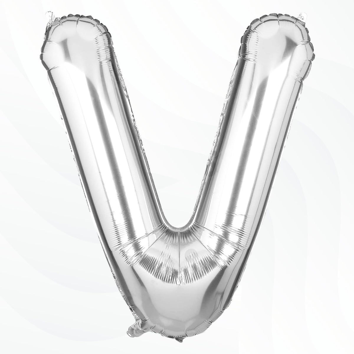 Flyloons Silver V Letter Foil Balloon Alphabets Balloons Perfect for Birthday Decoration Items, Anniversary, Bachelorette, Weddi