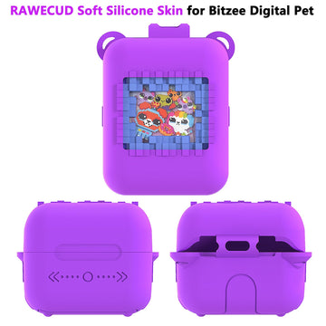 Silicone Case For Bitzee Original Interactive Toy Digital Pet With 15 Animals, Protective Skin Cover For Bitzee Original Virtual Electronic Digital Pet Accessories(Case For Bitzee Orginal) (Purple)