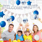 Welcome Home Decorations,Blue Silver Welcome Home Balloons Banners Set,Welcome Home Glitter Banner With Confetti Balloons,Pennan
