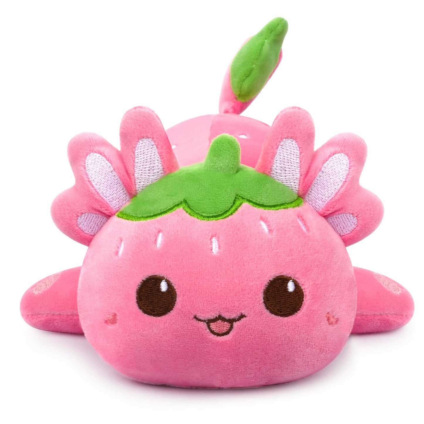 Hkojewp Axolotl Plush - Soft 8-Inch Strawberry Stuffed Animal, Kawaii Design, Great Gift for Kids, Cotton Material