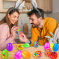 Amenon Easter Basket Stuffers 12 Easter Eggs With 12 Light Up Egg Shaped Fidget Stress Balls Squishies Squeeze Stress Relief Toy