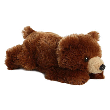 Aurora® Adorable Mini Flopsie™ Grizzly Bear Stuffed Animal - Playful Ease - Timeless Companions - Brown 8 Inches