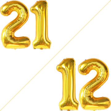 Katchon, Gold 21 Balloons Numbers - 40 Inch | Gold 21St Birthday Balloons | 21St Birthday Decorations For Her Gold | 21 Balloon Number, 21 Number Balloons | Gold 21St Birthday Decorations