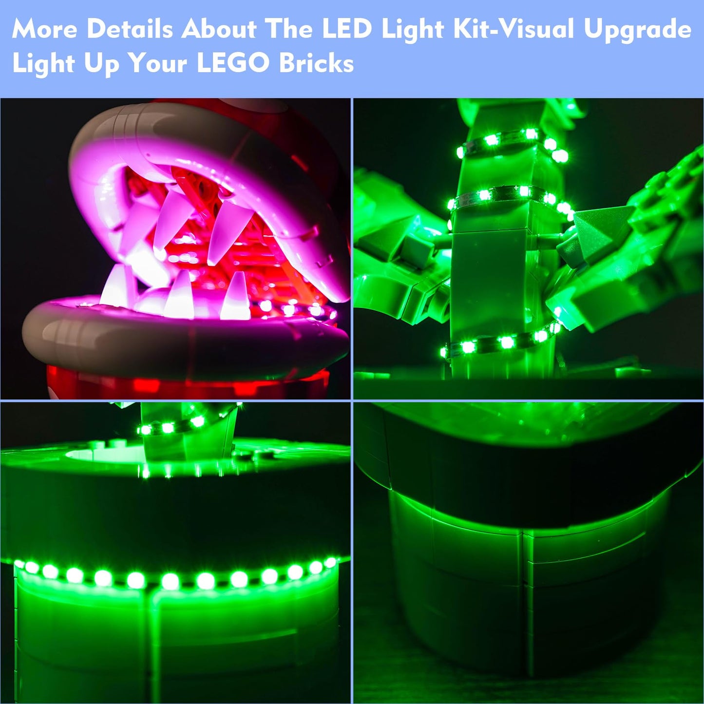 Locolee Led Light Kit Compatible With Lego Piranha Plant 71426 Set Diy Creative Lighting Set Accessories Compatible With Lego Ma