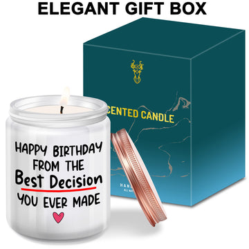 ZOKCC Soy Wax Lavender Scented Candles - Birthday Gifts for Wife - 2.75x3.54 inches, Happy Birthday