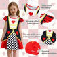Eledobby The Queen Of Hearts Dresses For Girls Princess Costume Kids Halloween Outfits Birthday Party Cosplay Dress 5T 6X