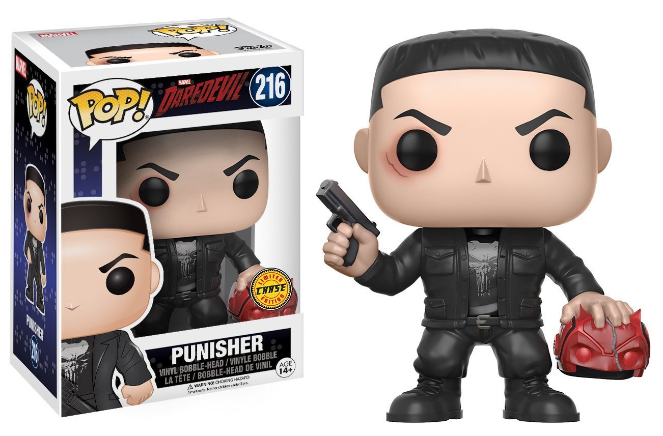 Funko Pop! Marvel Daredevil Vinyl Figures - 3.75" Collectible, Multiple Punisher Variants, Multicolor, Model ChasePunisher216