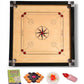 Wrf Superior Matte Finish Practice Carrom Board For Serious Professional Practice With Coins Striker And Powder Black New (32 In