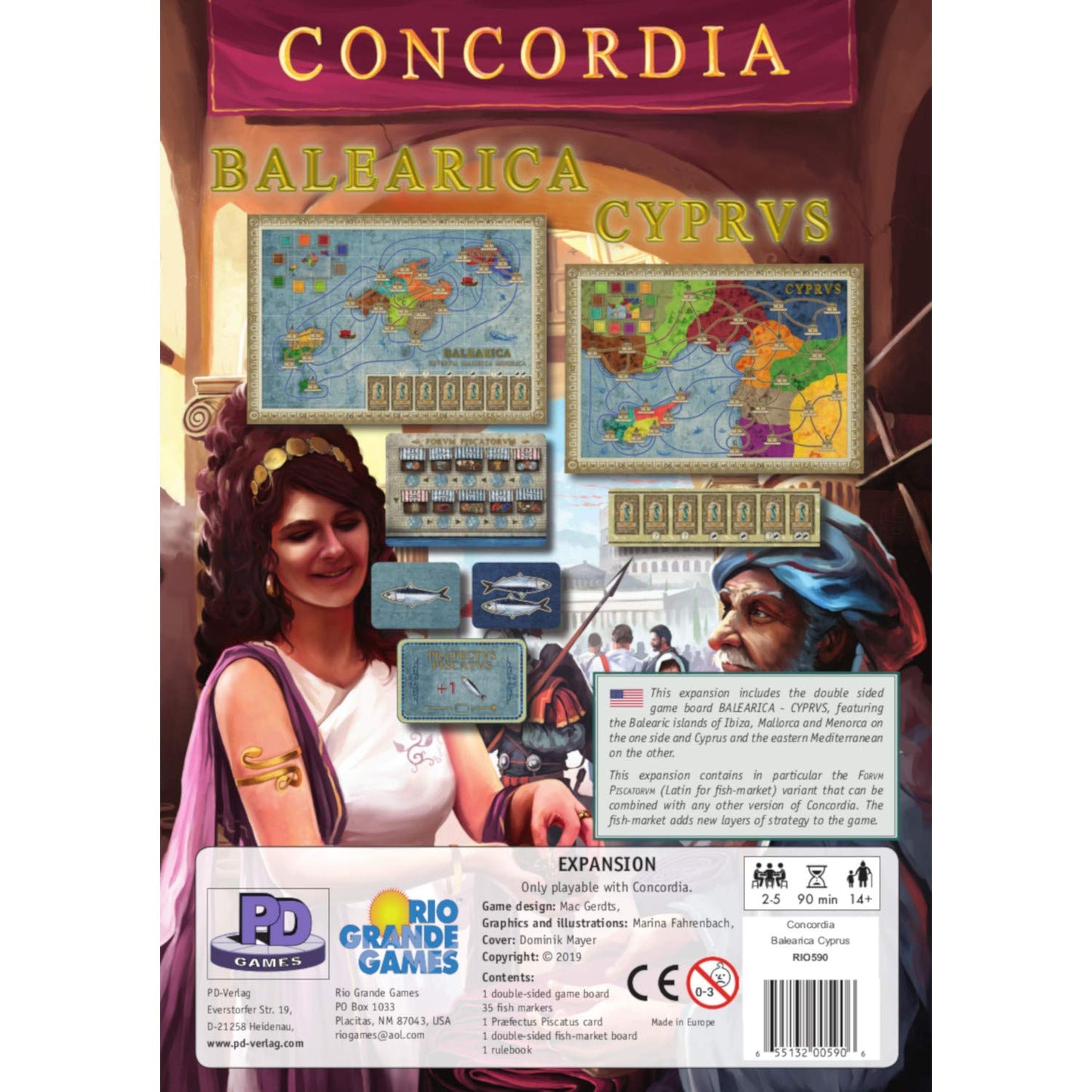 Rio Grande Games Rio590 Concordia-Balearica & Cyprus Board Game